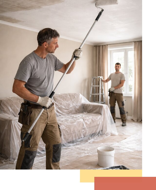 Грунтовка потолка в Гуково — подготовка под покраску и отделку