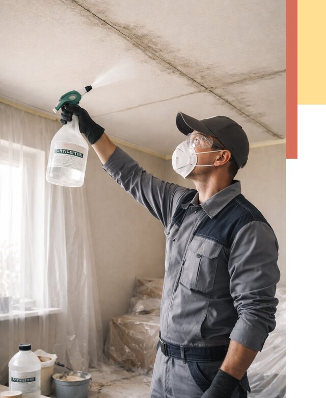 Антисептическая обработка потолка в Гуково от 2567 руб. | ОТДЕЛОЧНИК-Гкв