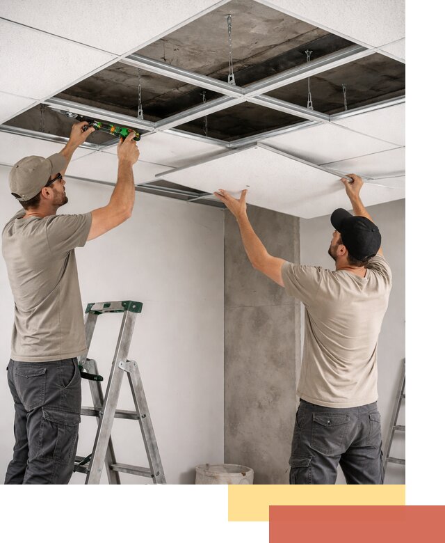 Монтаж потолка Армстронг под ключ в Гуково