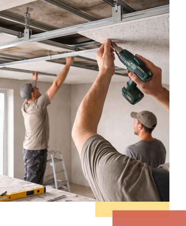 Монтаж акустического потолка в Гуково под ключ