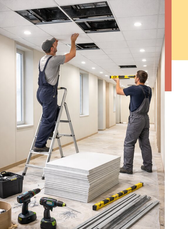 Ремонт потолка Армстронг в Гуково от 4620 руб. — быстро и недорого | ОТДЕЛОЧНИК-Гкв