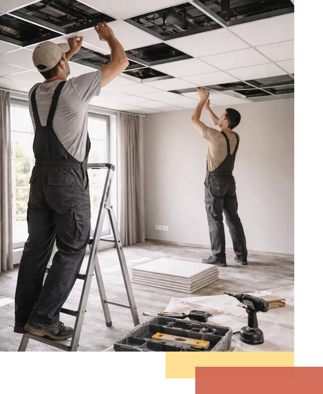 Замена плит подвесного потолка в Гуково быстро и качественно