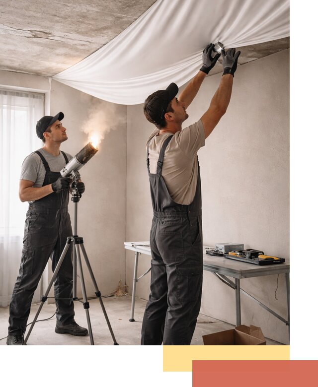 Установка натяжного потолка под ключ в Гуково