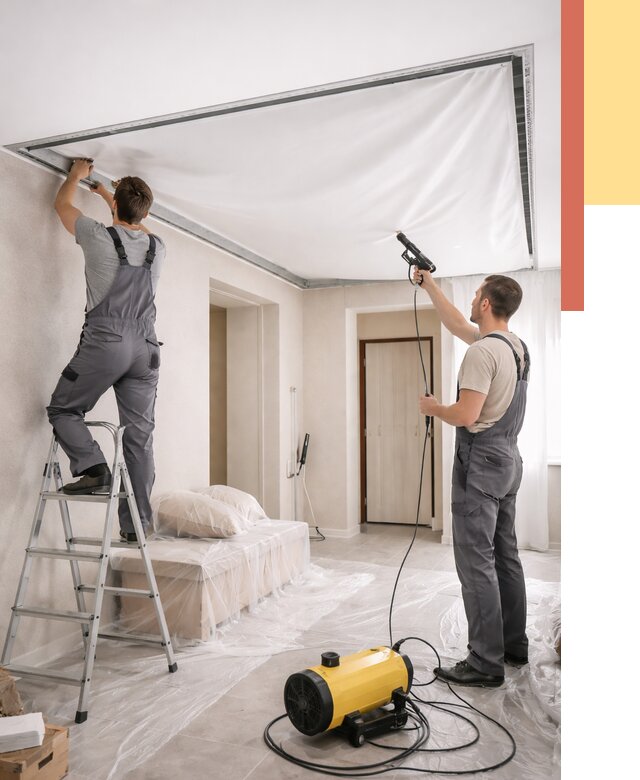 Монтаж натяжного потолка в прихожей в Гуково от 2720 руб. под ключ | ОТДЕЛОЧНИК-Гкв