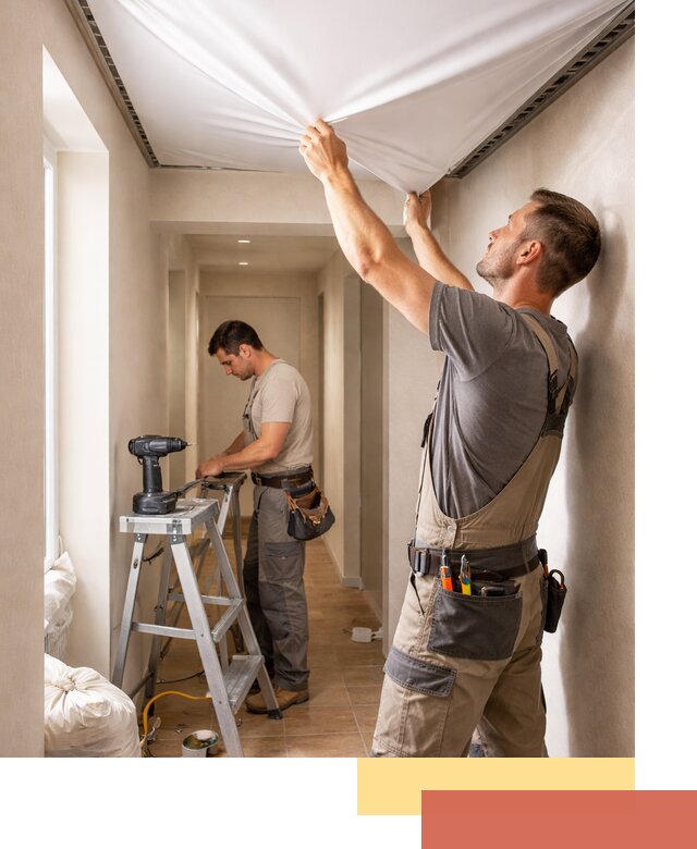 Монтаж натяжного потолка в прихожей в Гуково