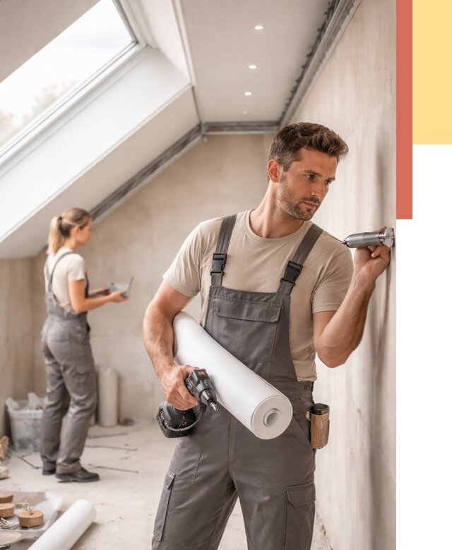 Монтаж натяжного потолка на мансарде в Гуково от 3593 руб. | ОТДЕЛОЧНИК-Гкв