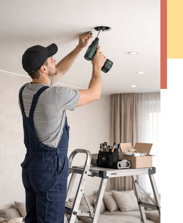 Установка и монтаж точечных светильников в натяжной потолок в Гуково от 1848 руб. | ОТДЕЛОЧНИК-Гкв