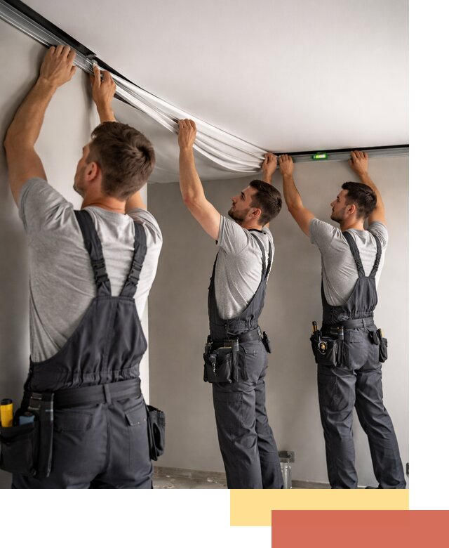 Теневые натяжные потолки в Гуково: монтаж и отделка быстро и качественно