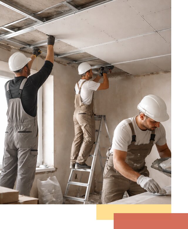 Одноуровневый потолок из гипсокартона в Гуково — монтаж и отделка