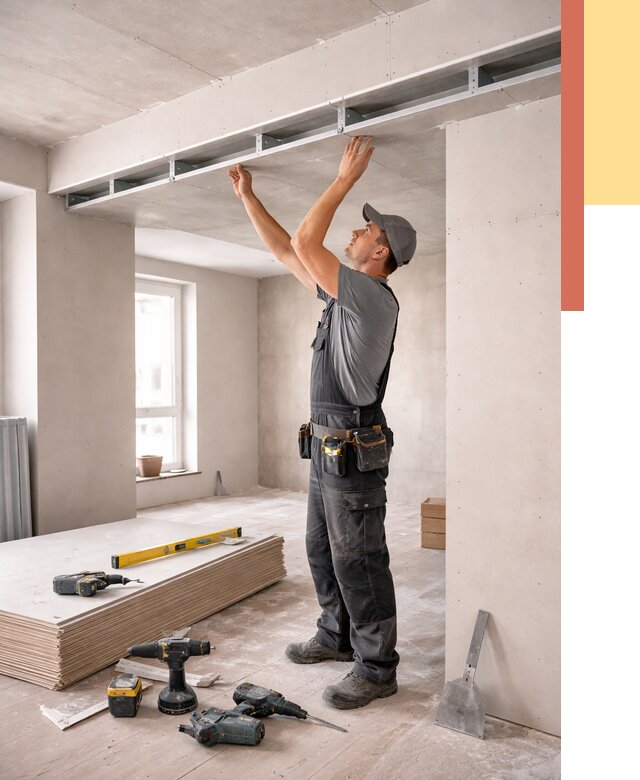 Потолок из гипсокартона с нишей в Гуково от 1283 руб. под ключ | ОТДЕЛОЧНИК-Гкв