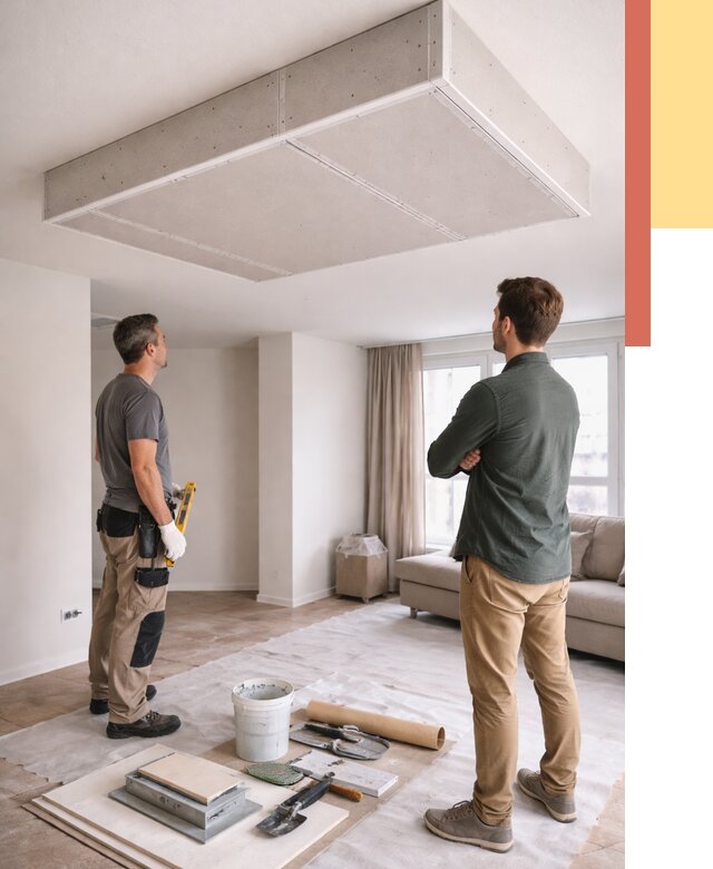 Короб на потолке из гипсокартона в Гуково от 2259 руб. — монтаж и услуги под ключ | ОТДЕЛОЧНИК-Гкв