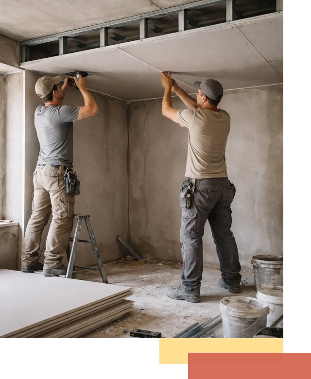 Короб из гипсокартона на потолке под ключ в Гуково