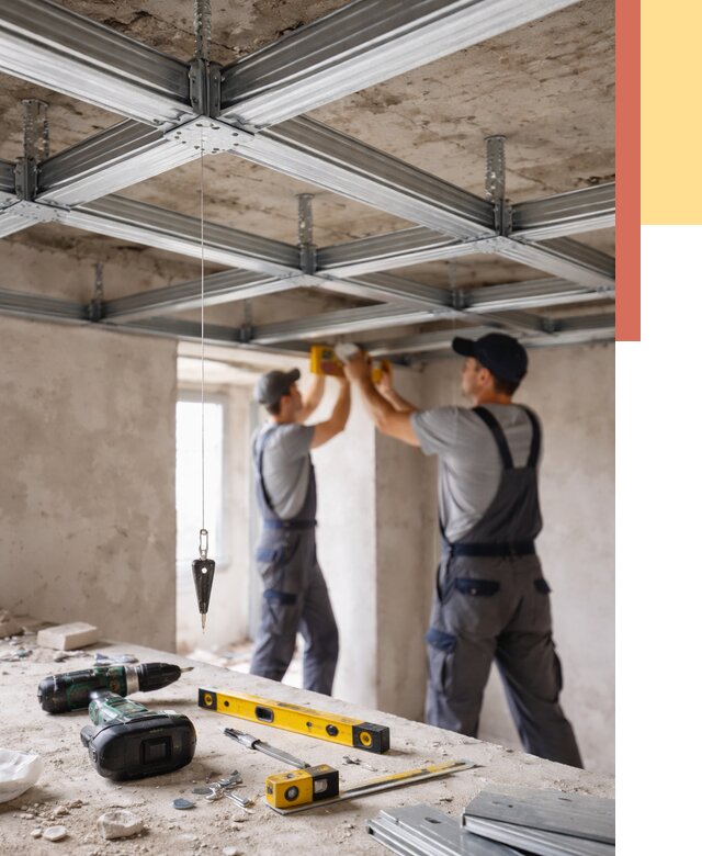 Монтаж каркаса потолка из профиля в Гуково от 4620 руб. — услуги ОТДЕЛОЧНИК-Гкв