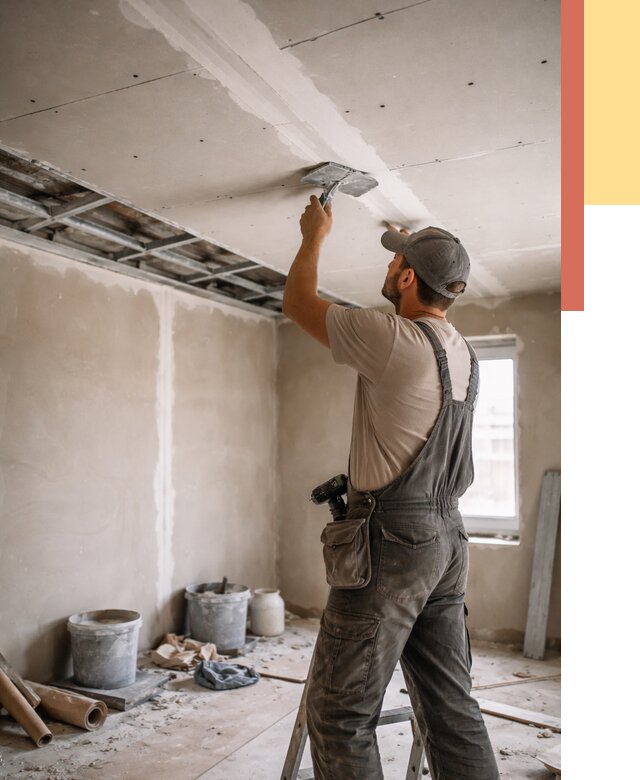 Ремонт потолка из гипсокартона в Гуково от 667 руб./м² — быстро и недорого | ОТДЕЛОЧНИК-Гкв