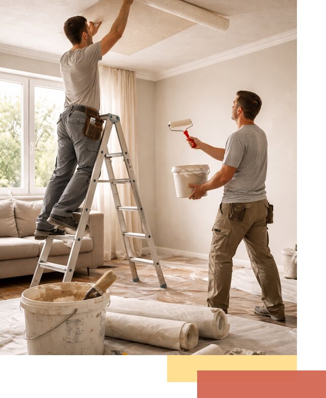 Поклейка обоев на потолок в Гуково — качественно и быстро