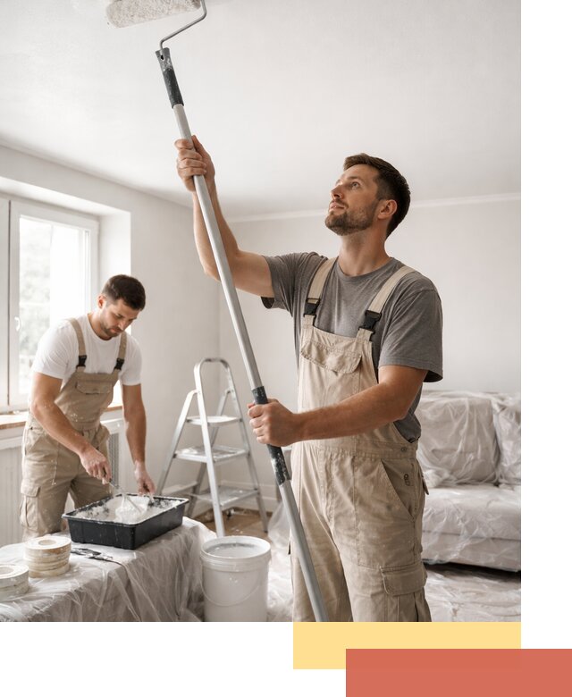 Покраска потолка водоэмульсионной краской в Гуково