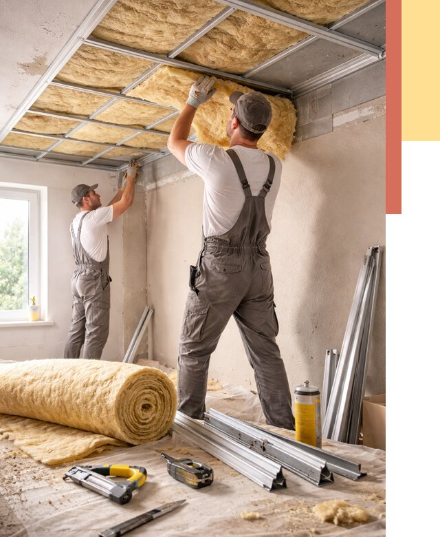 Утепление потолка в Гуково от 7392 руб/м2 — недорого, быстро, под ключ | ОТДЕЛОЧНИК-Гкв