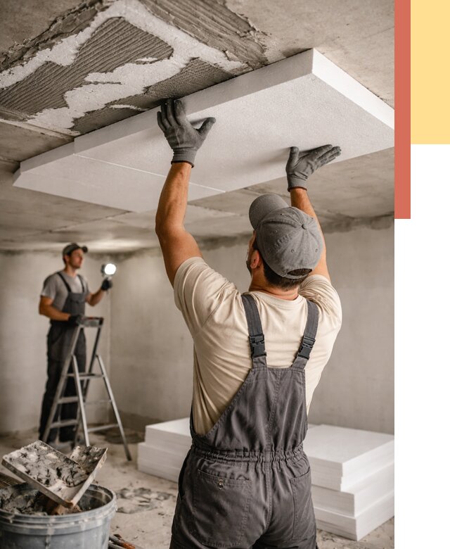 Утепление потолка пенопластом в Гуково от 4620 руб/м2 — недорого и быстро | ОТДЕЛОЧНИК-Гкв