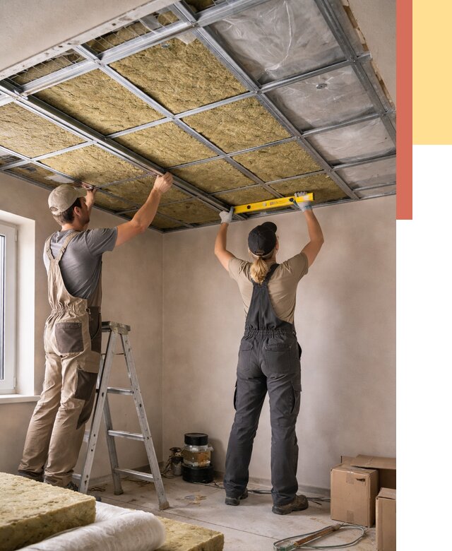 Шумоизоляция потолка в Гуково от 1283 руб. под ключ — услуги ОТДЕЛОЧНИК-Гкв